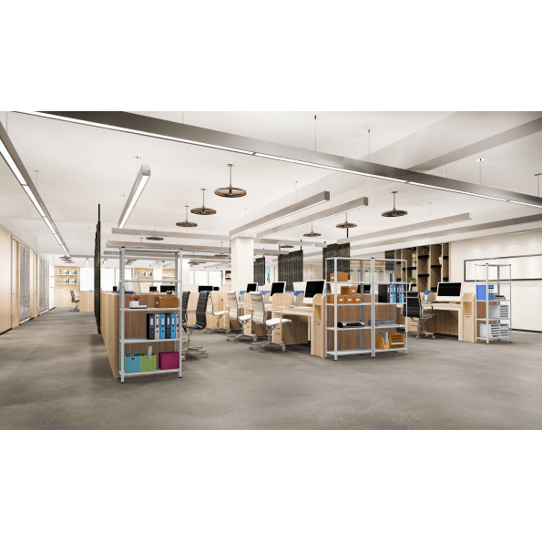 Стеллаж металлический 200х90х30 см СЕРЫЙ 4 полки АНКОР-ПРО для магазина, дома, архива -
                                                        Фото 8